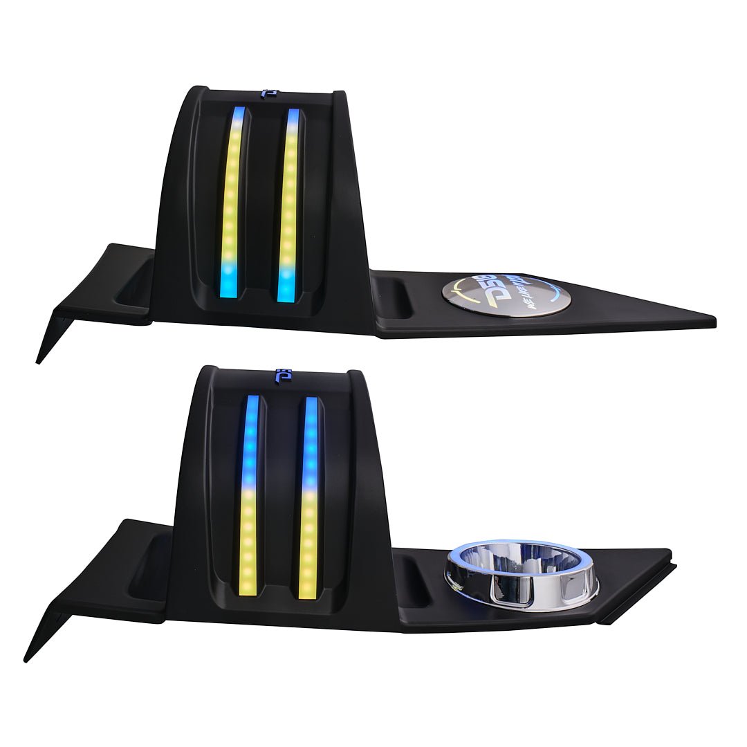 Polaris Slingshot Headrest Empty Enclosure With Digital LED Lights fits 4 x 6.5