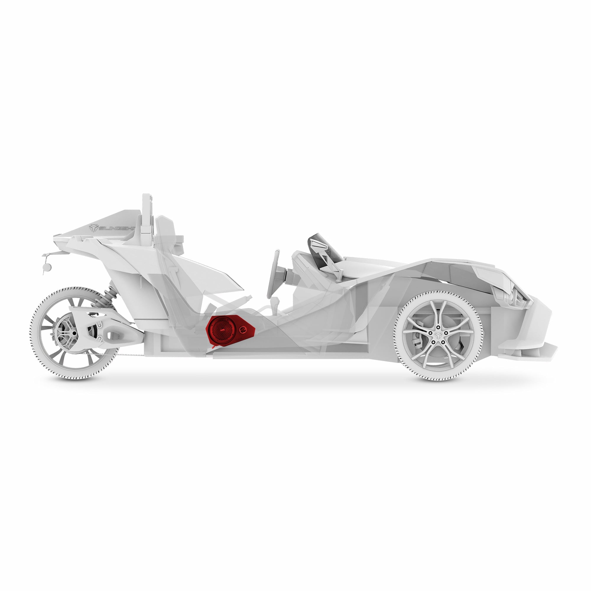 Polaris Slingshot Side Panel Enclosure Loaded | 2 x PRO-SM6, 2 x ZXI-T1 & 2 x PRO-GRILL6-MS/BK | 2015 - 2019
