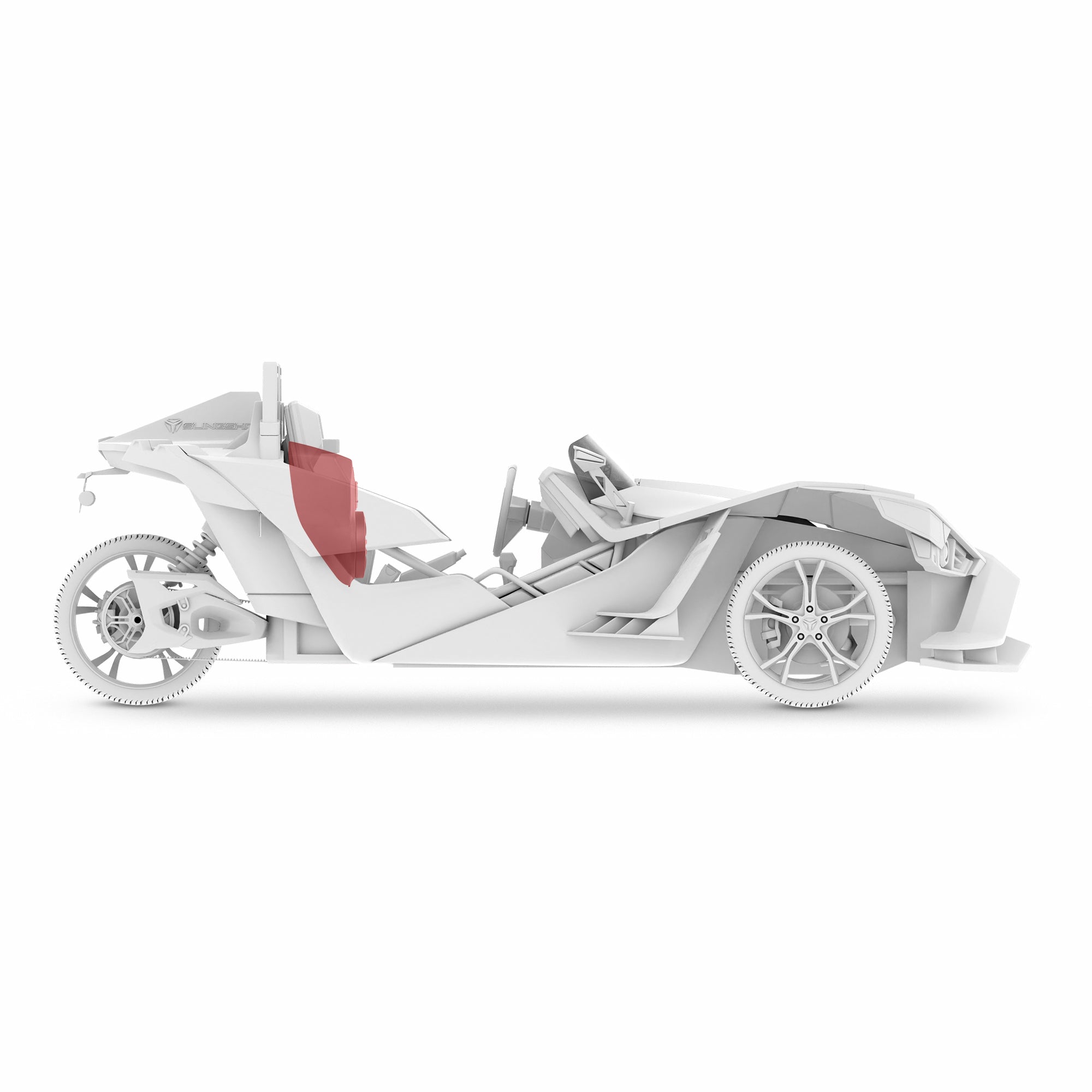 Polaris Slingshot Waterfall Center Console Empty Enclosure fits 2 x 6.5