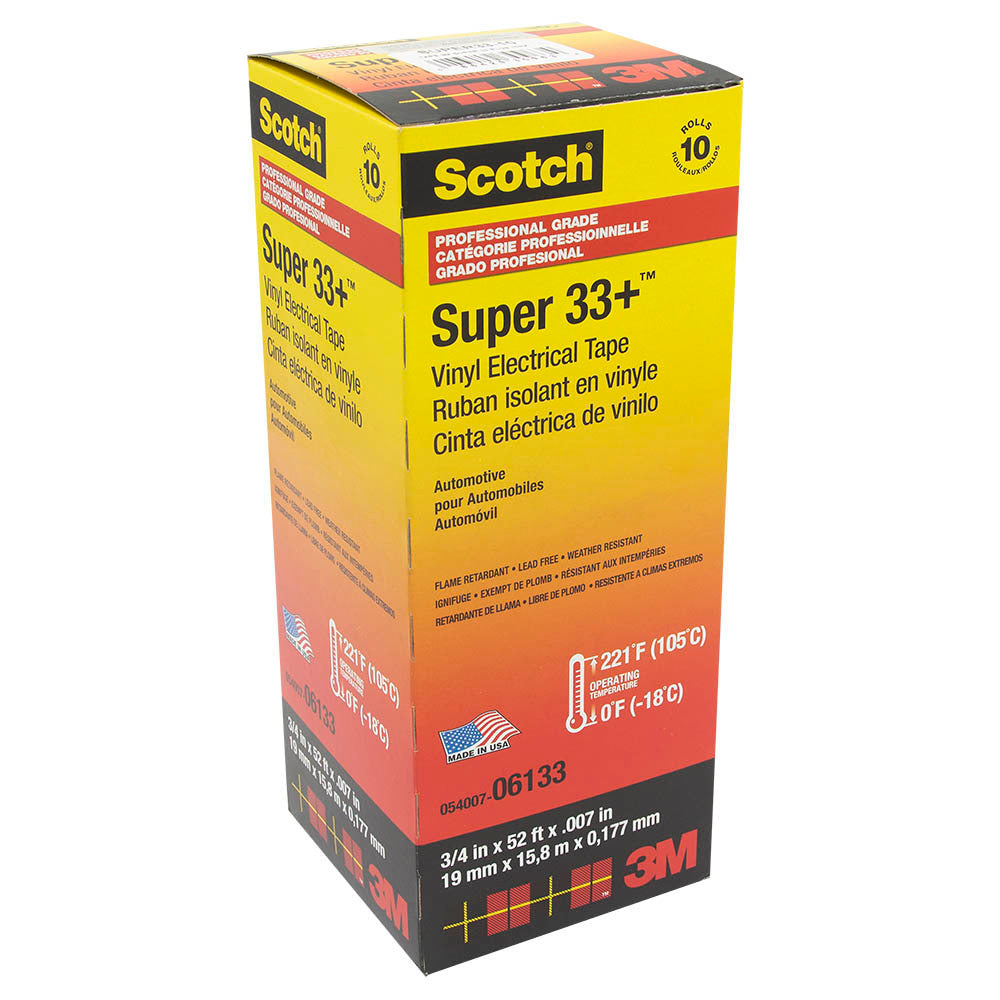 SUPER33-10 Super 33+ Premium Electrical Tape - 10 Pack