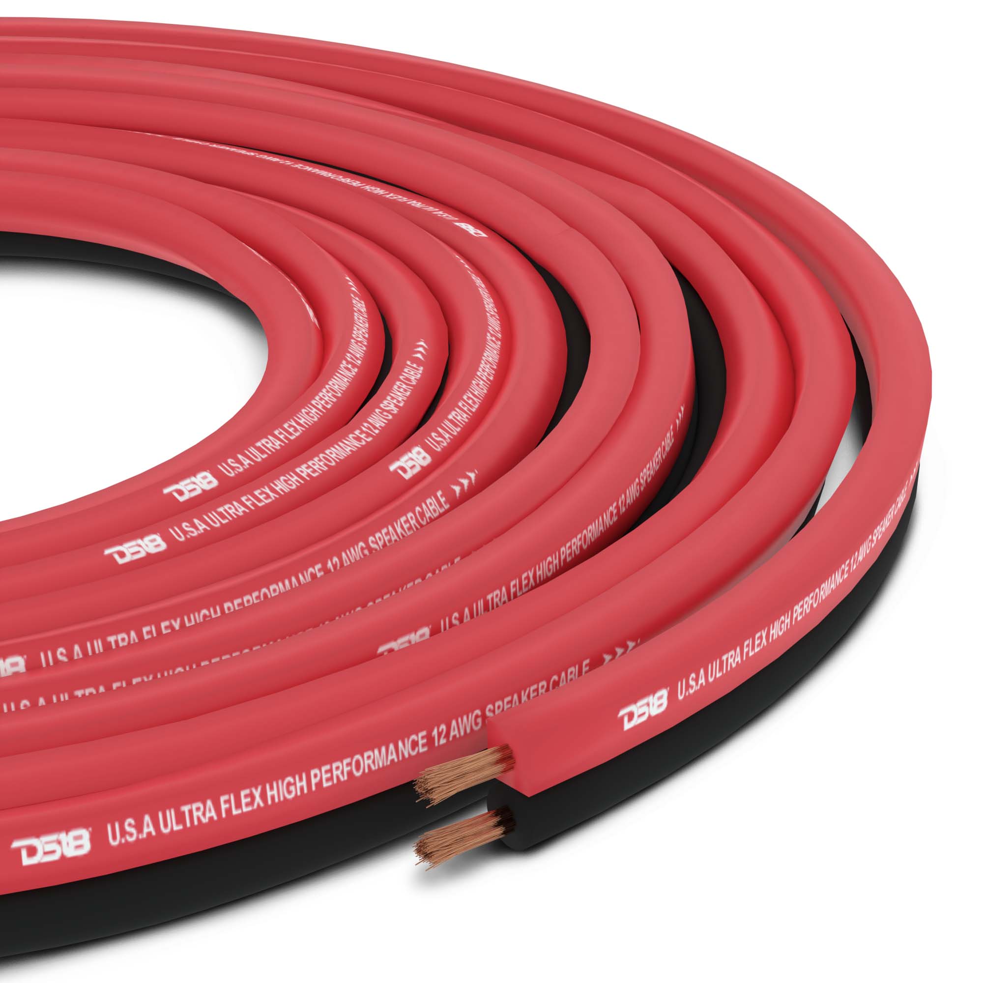 DS18 12-GA Speaker Wire 500 Feet - Red