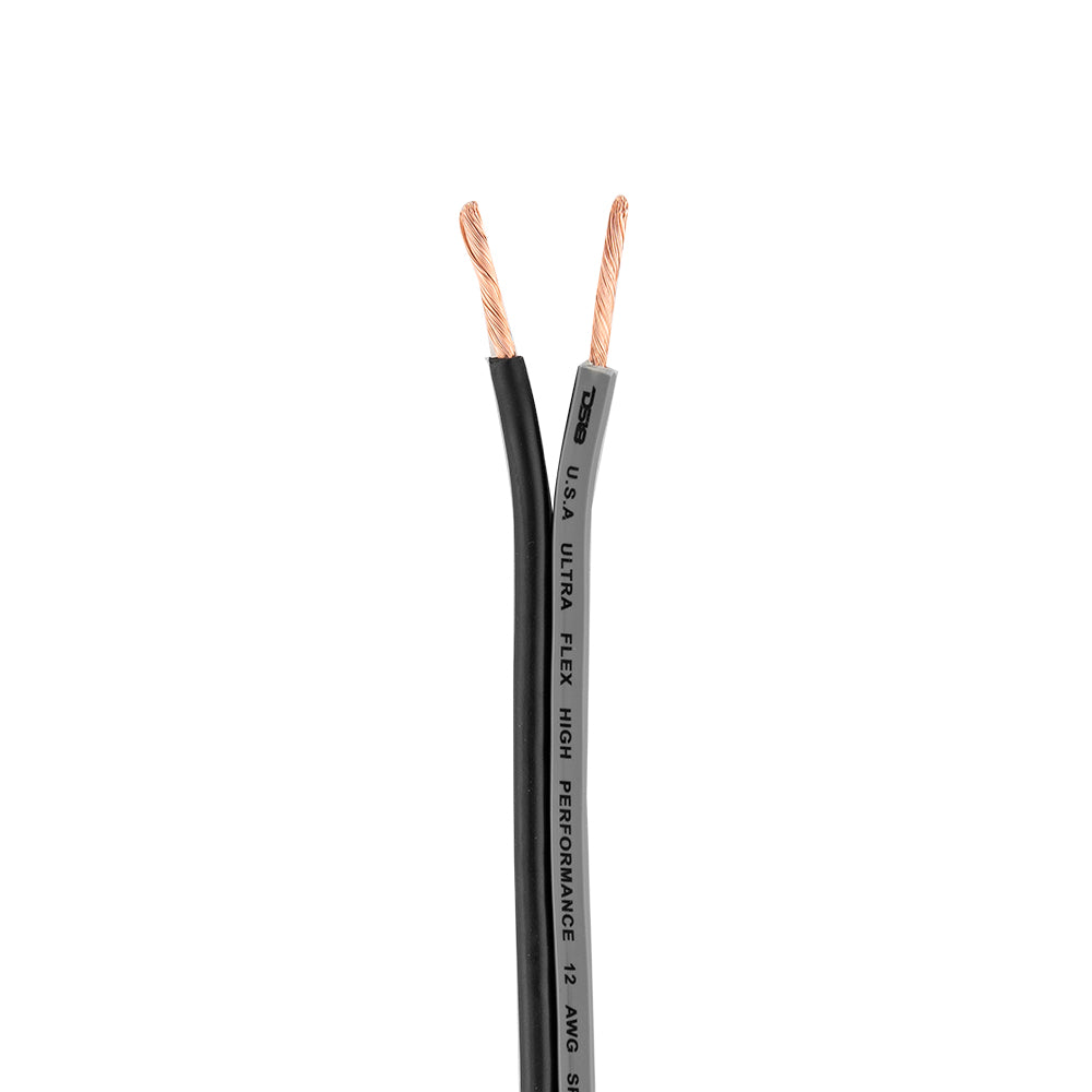 DS18 12-GA Speaker Wire 500 Feet -Silver and Black