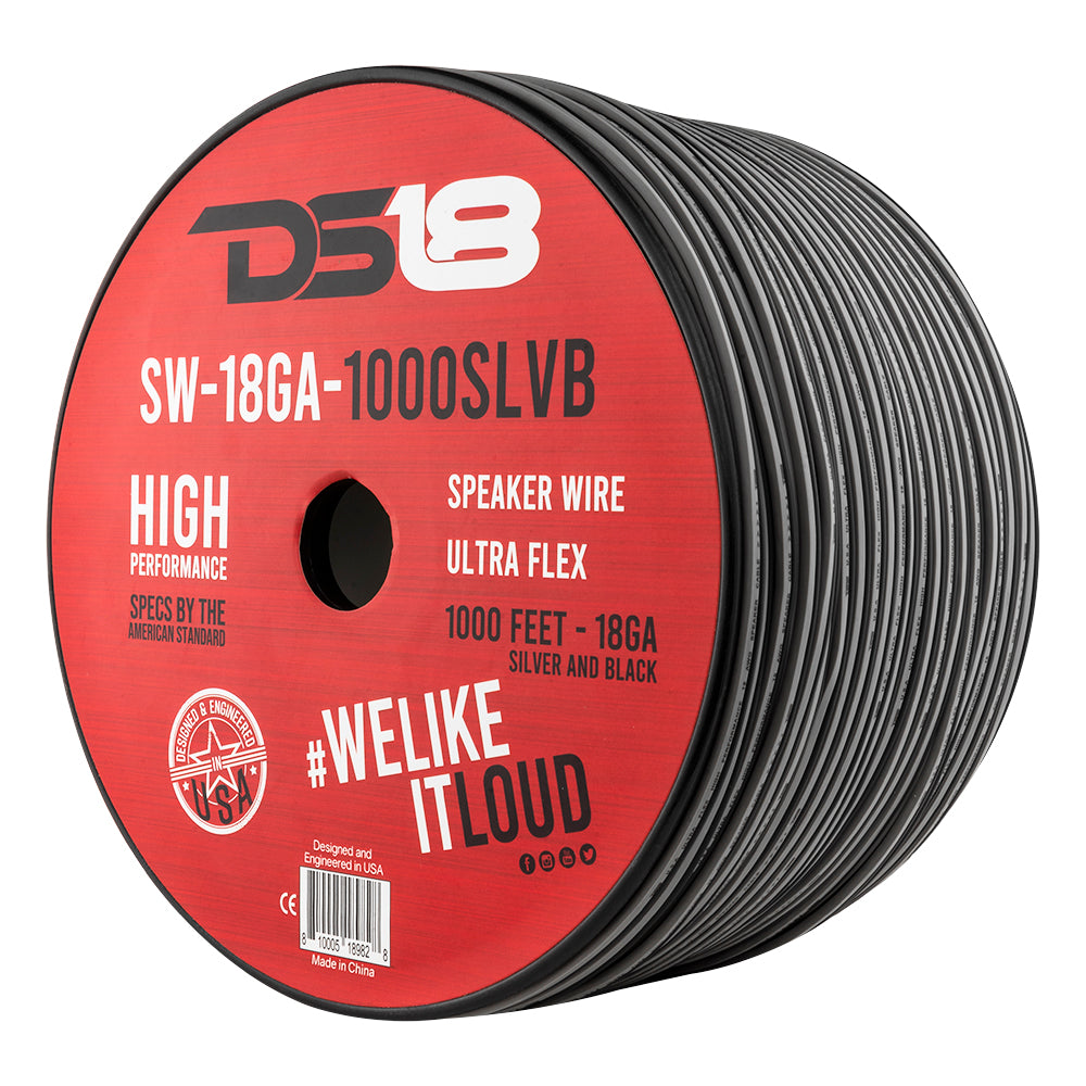 DS18 18-GA Speaker Wire 1000 Feet Red