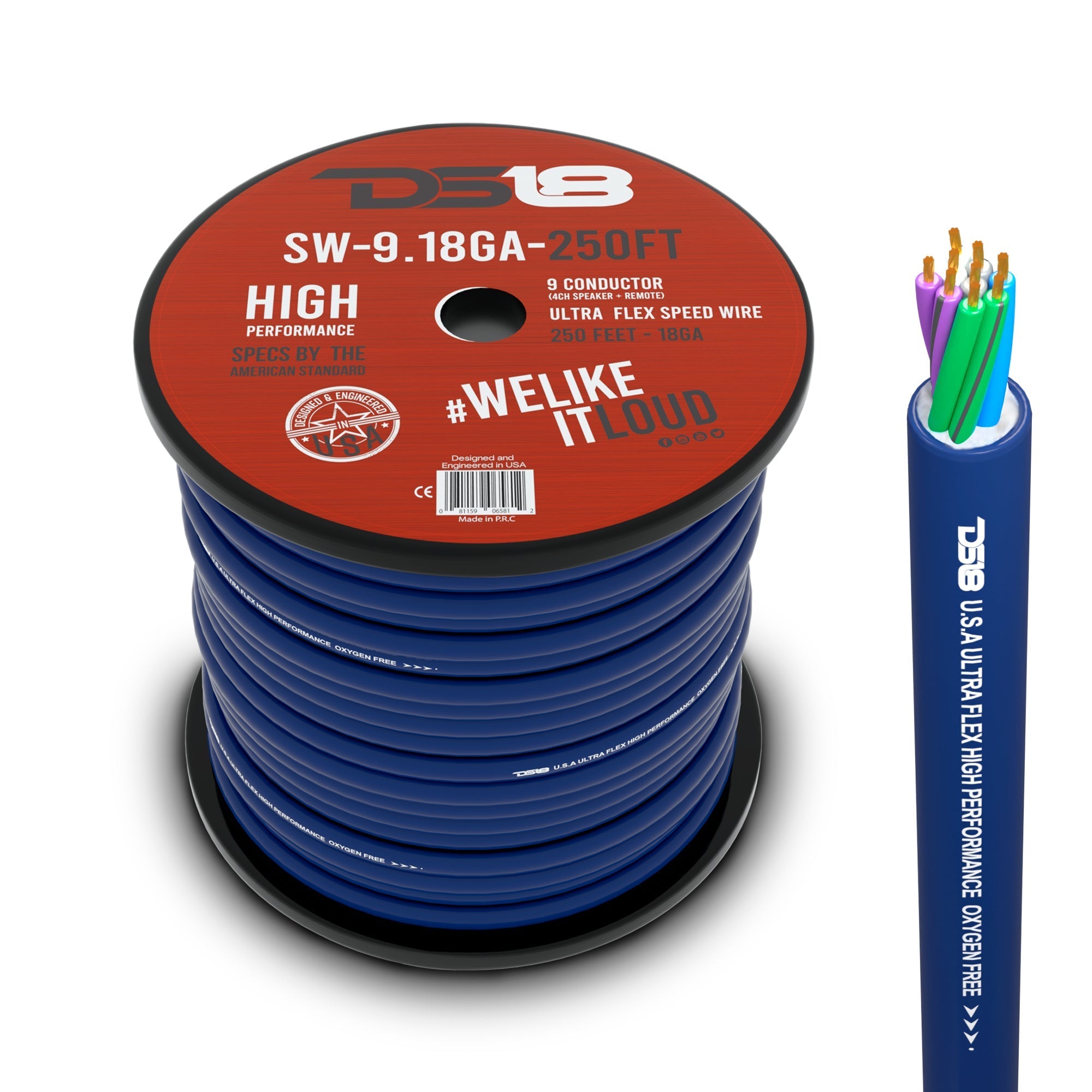 DS18 9 X 18-GA Speed Speaker Wire 250 Feet