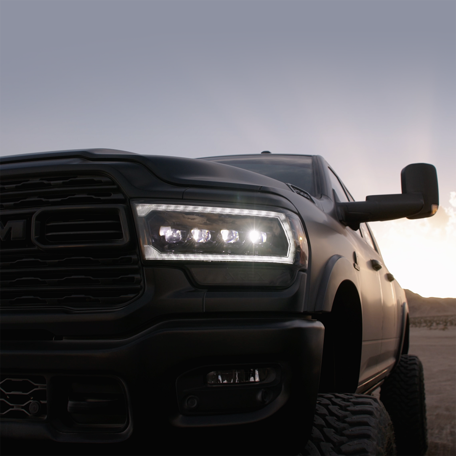 AlphaRex 19-22 Ram 2500/3500/4500/5500 NOVA-Series LED Projector Headlights Alpha-Black