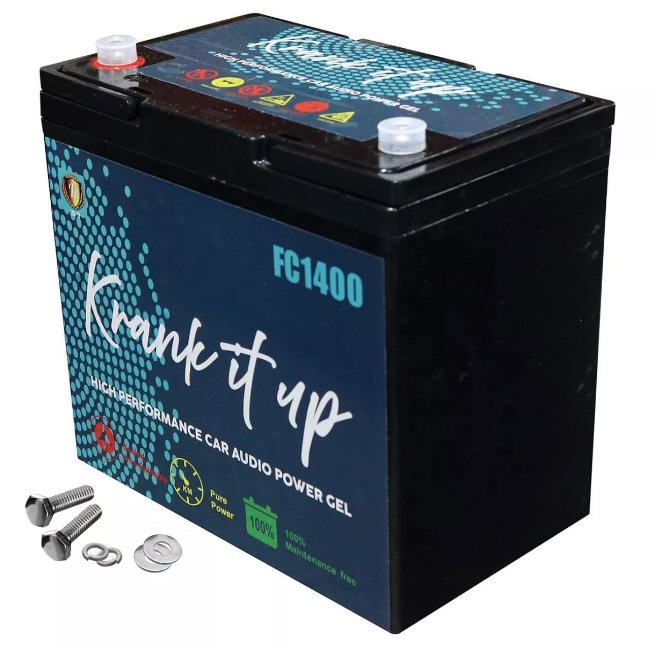 KRANK IT UP FC1400 12 VOLT 1500 WATTS / 60 AMP HOURS CAR AUDIO AGM Power cell Battery