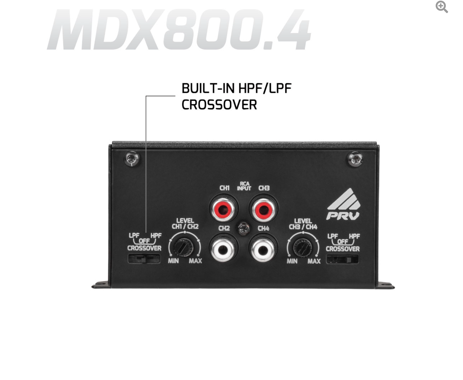 PRV Audio MDX800.4 2ohm Mini 4-Channel Amplifier – 800W RMS Compact Class D Car Audio Amp