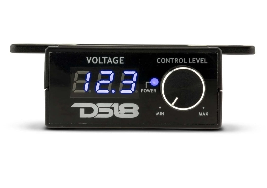 DS18 BKVR Universal Bass Knob with Voltmeter And Remote On