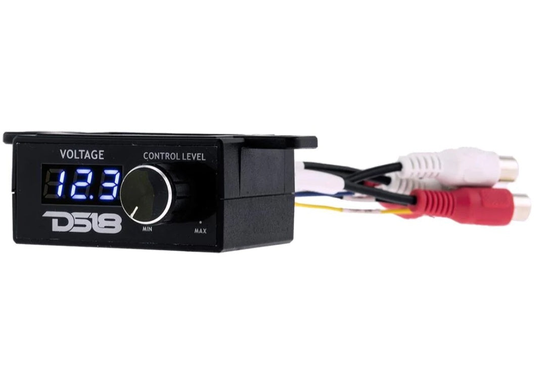 DS18 BKVR Universal Bass Knob with Voltmeter And Remote On