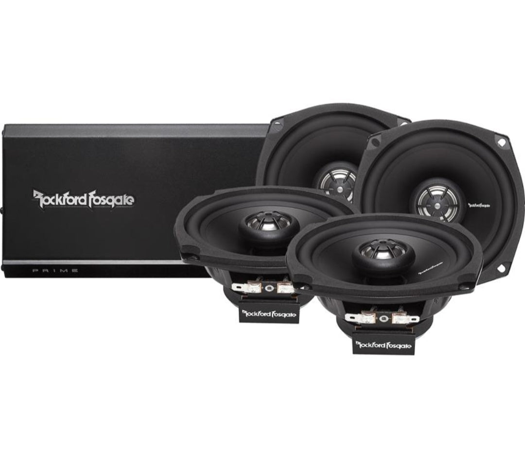 Rockford Fosgate R1-HD4-9813 Prime Series 4-channel amplifier/speaker 1998-2013 Harley-Davidson