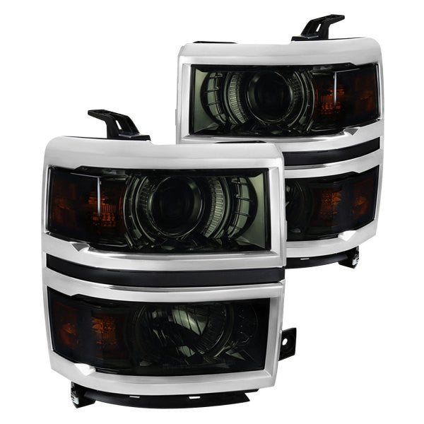 Spec-D 14-15 Chevy Silverado 1500 Projector Headlights Smoked