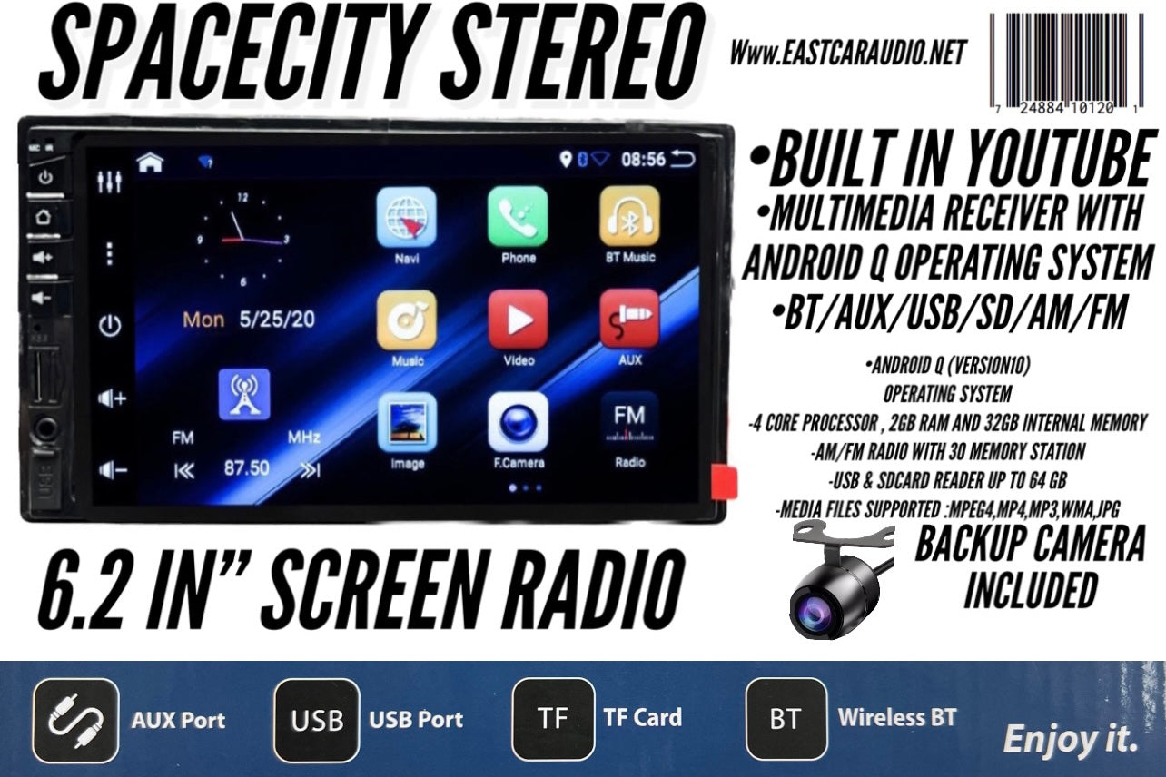ECA Space City Stereo. Android Receiver with Built in YouTube and Google Maps Apps.