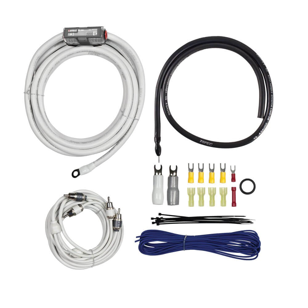 T-Spec V10-AK4 v10 4 AWG Amp Kit - 2100 W with RCA Cable