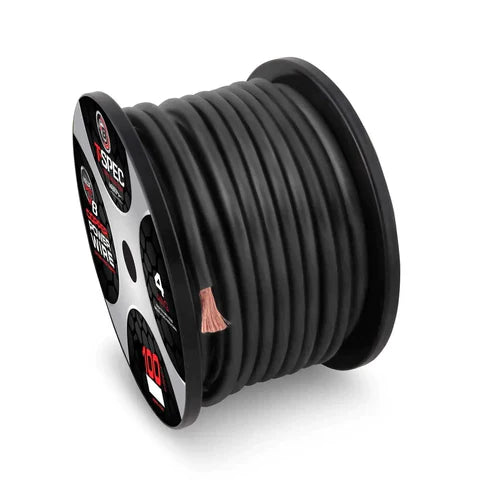 T-Spec V8GT4BK-100 V8GT Series Marine Grade 4 Gauge 25-100 Ft OFC Ultra-Flexible Power Wire Black