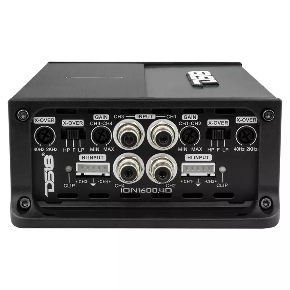 DS18 ION1600.4D 4-Channel 4800W Peak Full-Range Class-D Compact Car Amplifier