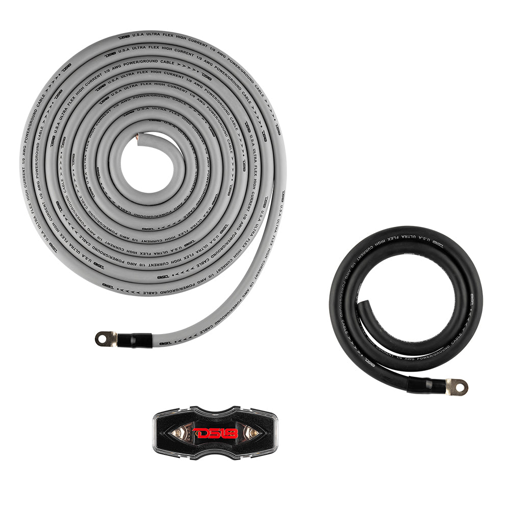 DS18 0-GA Amplifiers Installation Kit Silver