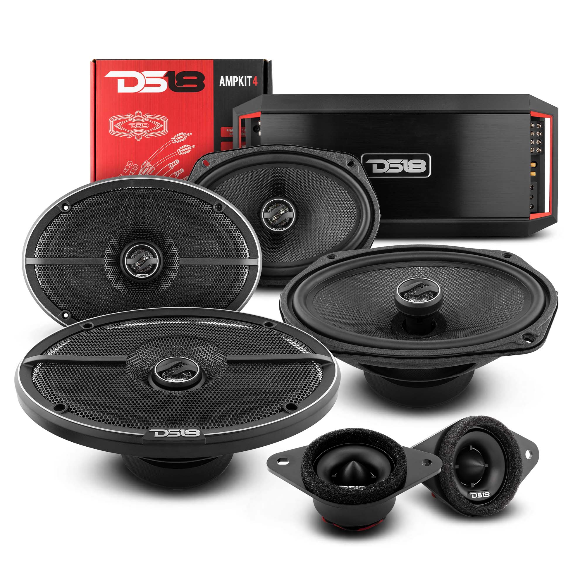 DS18 2012-2017 Toyota CAMRY Front and Back Doors Speakers Better Upgrade/Replacement Package 1600 Watts
