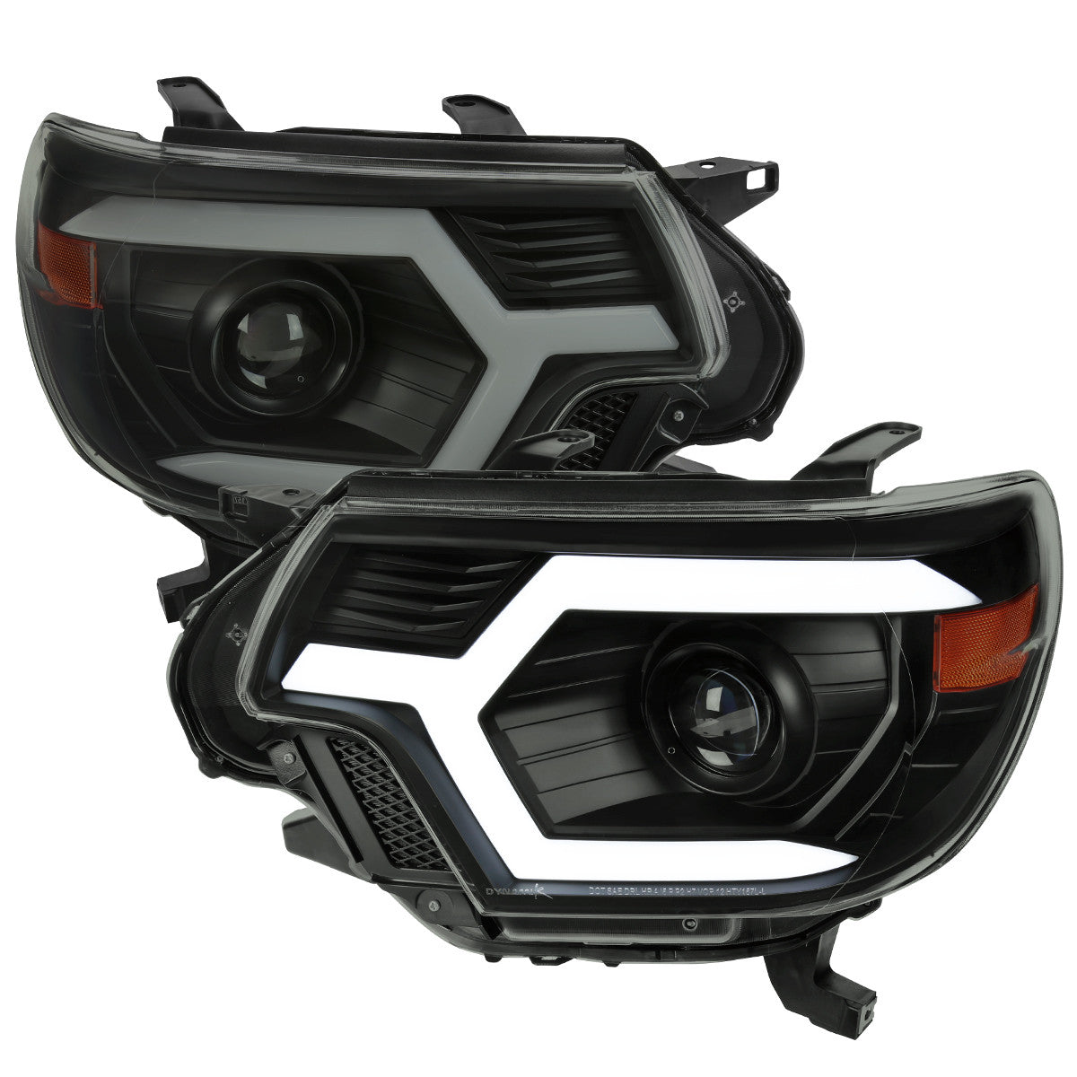 Spec-D 12-15 Tacoma Sequential Bar LED Headlights Smoked