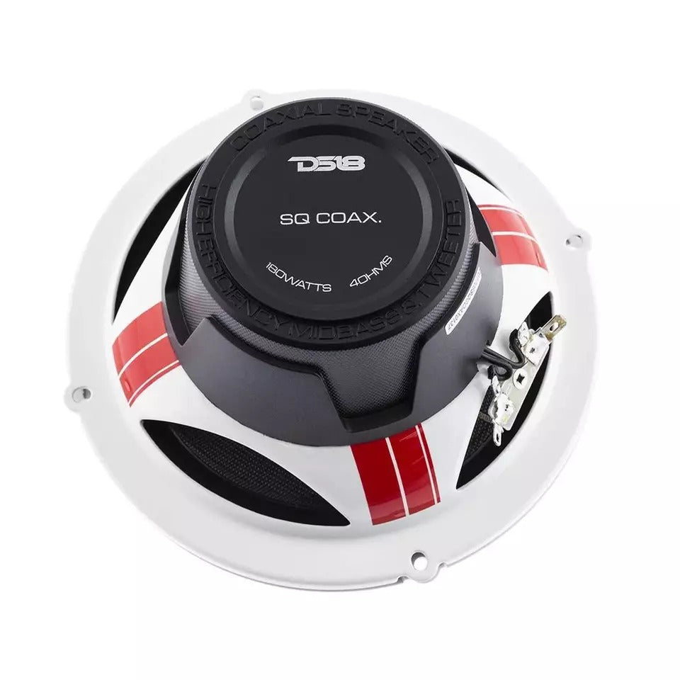 DS18 SQCOMP 300 Watts Max Power 2-Way 6.5 Inch Car Audio Component Speaker Sy...
