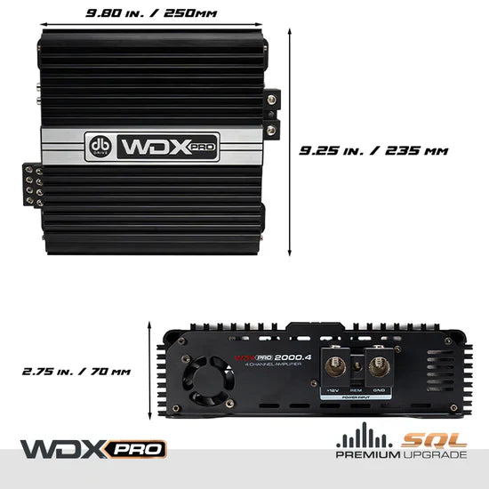 WDX PRO2000.4 : 4-Channel Full-Range Class D Amplifier