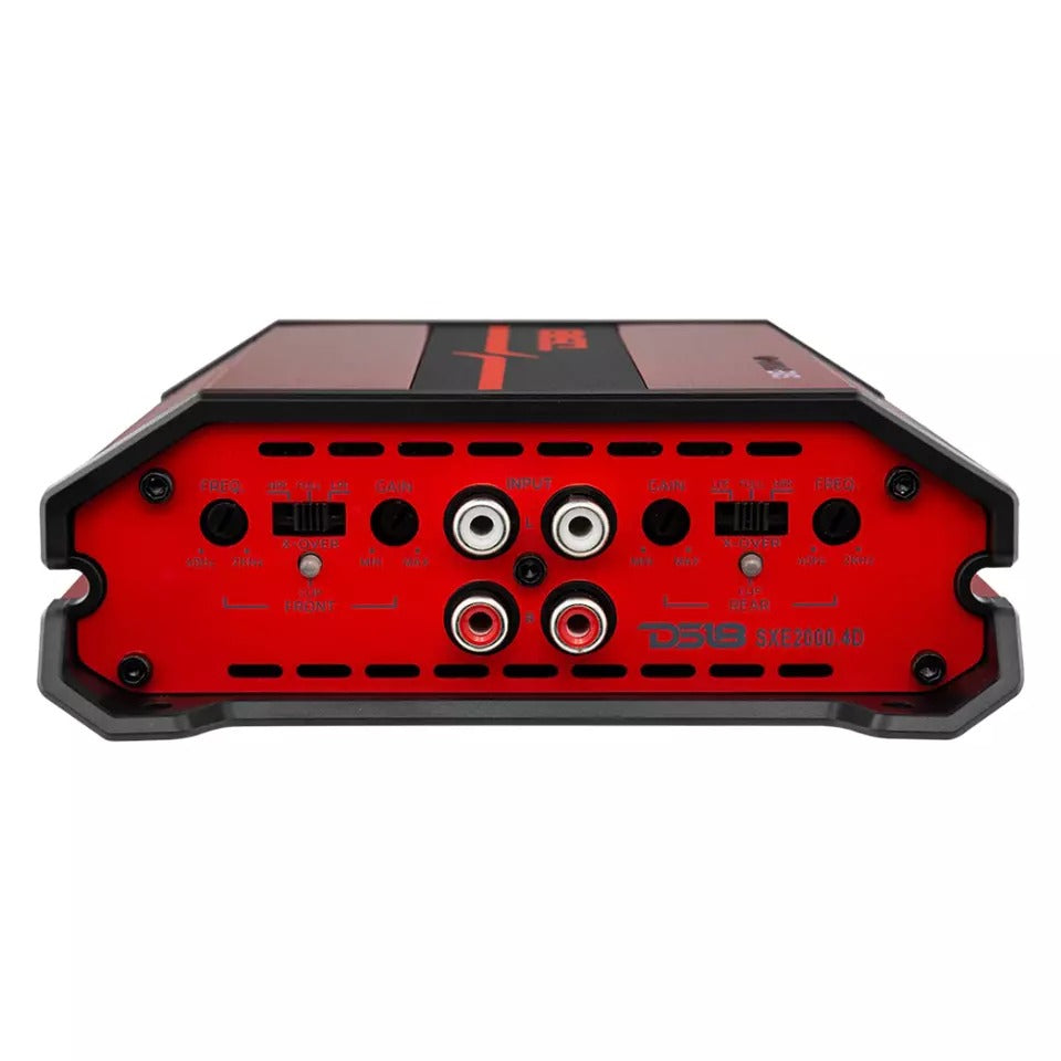 DS18 SXE-2000.4D/RD 4-Channel 2000W Peak Class-D Full-Range Car Amplifier (RED)