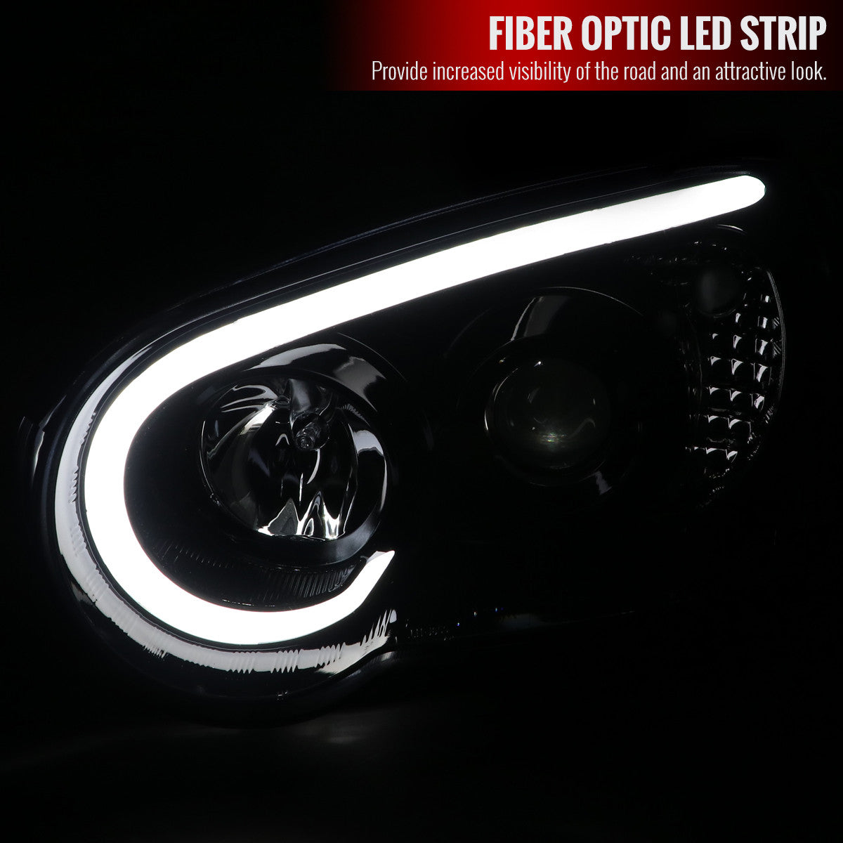 Spec-D 04-05 Impreza WRX STI Projector Headlights Black/Smoked