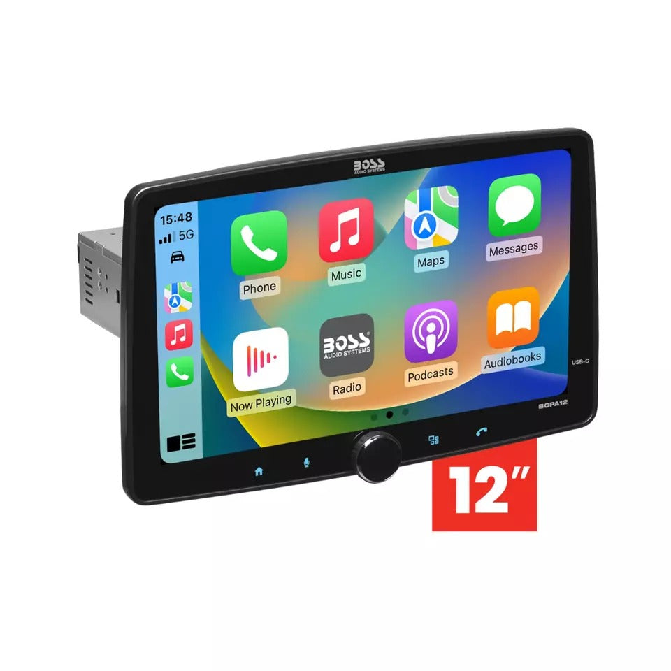 Boss BCPA12 1-DIN Bluetooth Digital Multimedia Receiver w/ 12