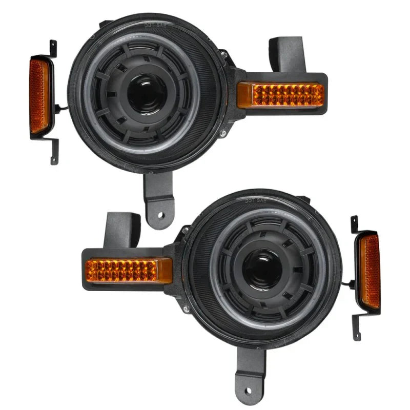 Oracle 2021+ Ford Bronco Oculus Bi-LED Projector Headlights - Amber/White Switchback SEE WARRANTY
