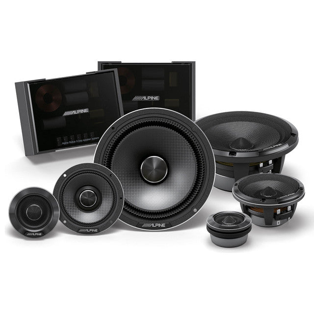 Alpine HDZ-653 Status Hi-Res 6.5” 3-Way Component Speaker Set with Alpine HDZ-65C Status Series Hi-Res 6.5” 2-Way Component Speaker Set