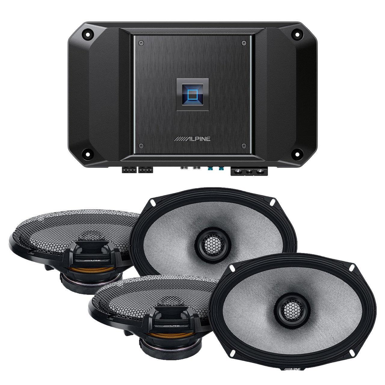 Alpine R2-A60F Type R 600 Watt 4-Channel Amplifier with 2 Pairs R2-S69Type R 6x9