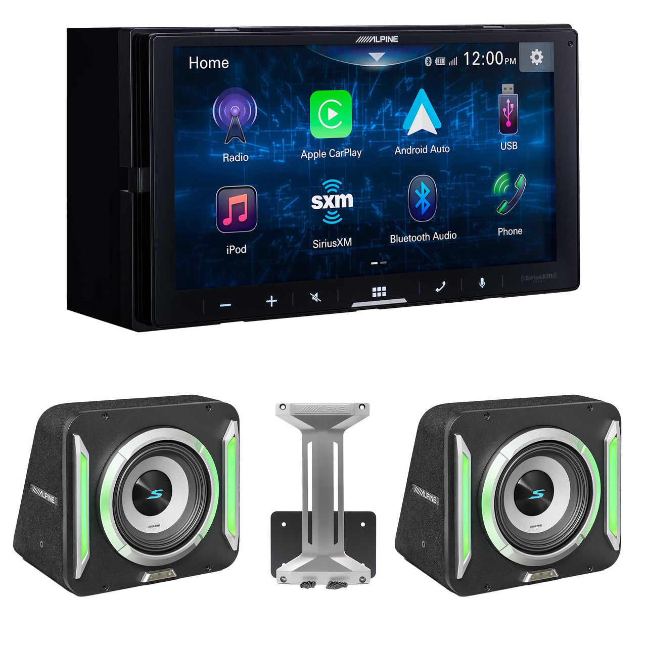 Alpine ILX-W670 Receiver & (2) S2-SB8 PrismaLink™ S2-Series sealed 8