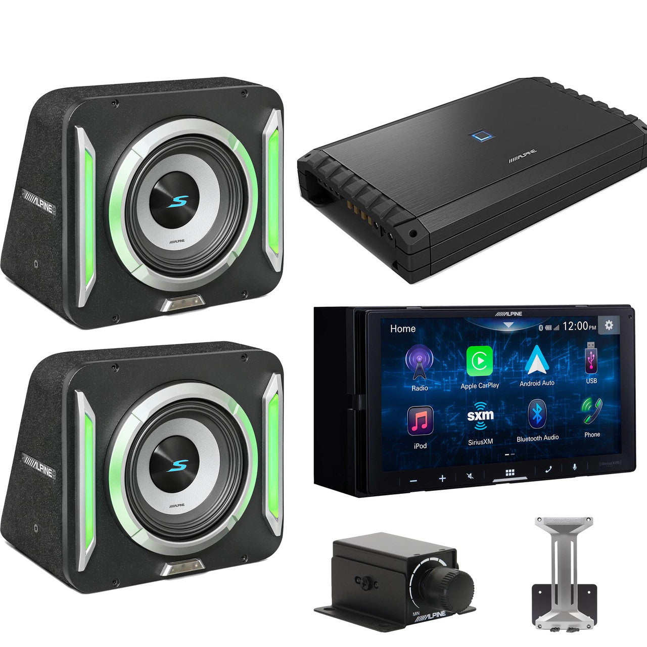 Alpine ILX-W670 Receiver & (2) S2-SB12 PrismaLink™ S2-Series 12