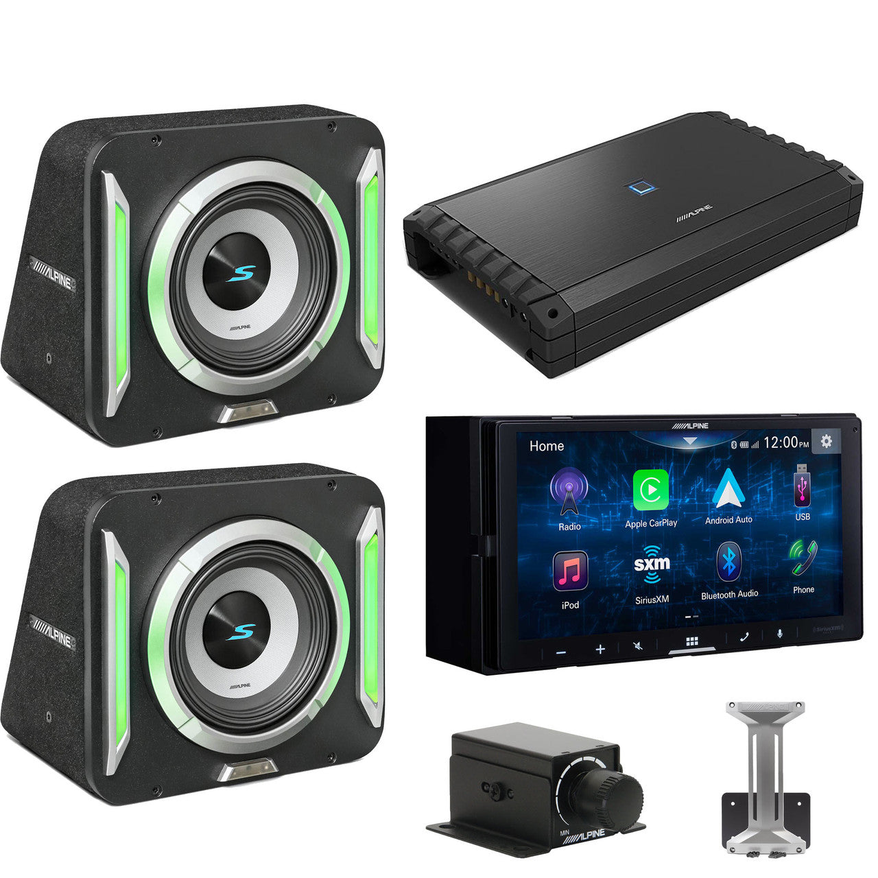 Alpine ILX-W670 Receiver & (2) S2-SB10 PrismaLink™ S2-Series 10