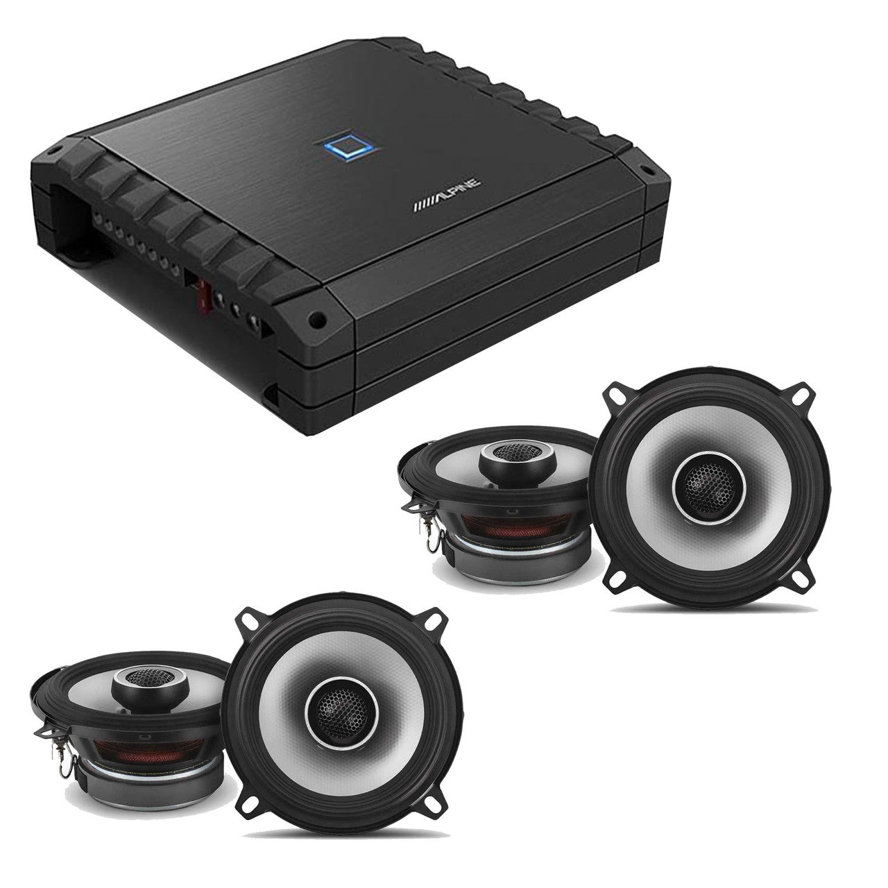 Alpine S2-A36F S-Series Class-D 4-Channel Amp w/ (2) S2-S50 5.25