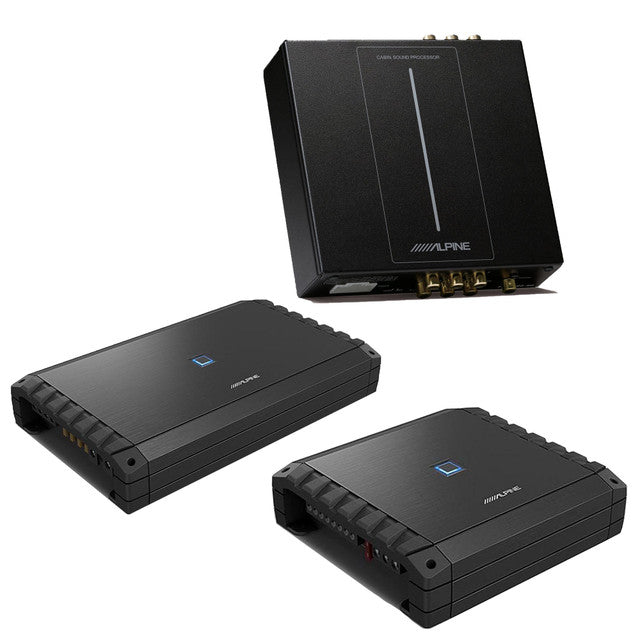 Alpine PXE-C60-60 Optim6 6-Ch. Processor w/ S2-A36F 4 Ch. & S2-A120M Mono Amp Bundle
