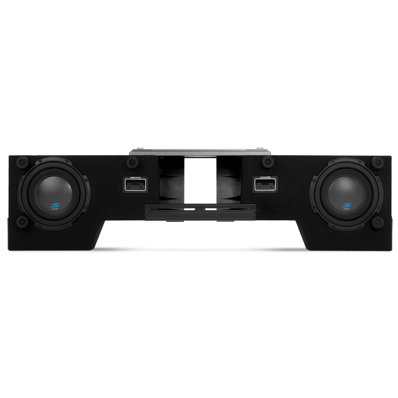 Alpine S-DB8V-TRK Dual 8” Halo S-Series Preloaded Truck Subwoofer Enclosure with ProLink™ w/ S2-A60M Amp Bundle & Rux Knob