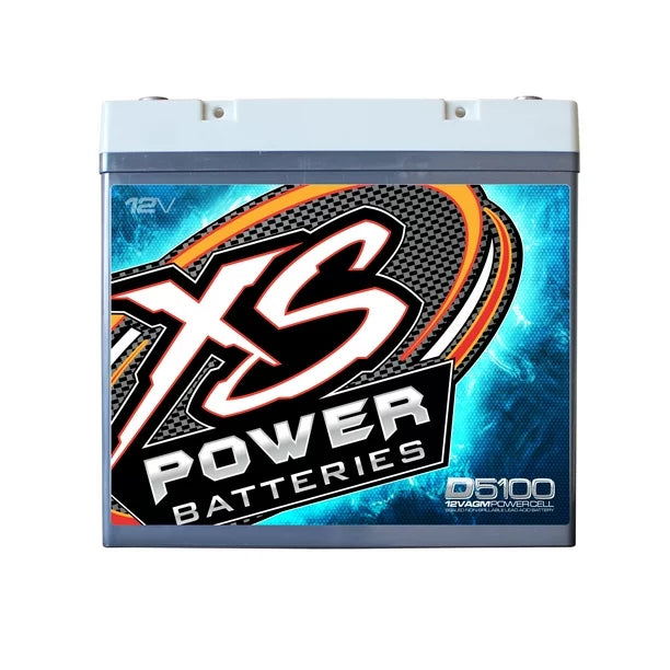 XS Power D5100R 3100 Amp AGM Power Cell Car Audio Battery + Terminal Hardware