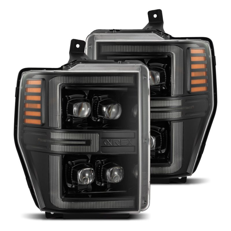 AlphaRex 08-10 Ford Super Duty/Excursion NOVA-Series LED Projector Headlights Alpha-Black