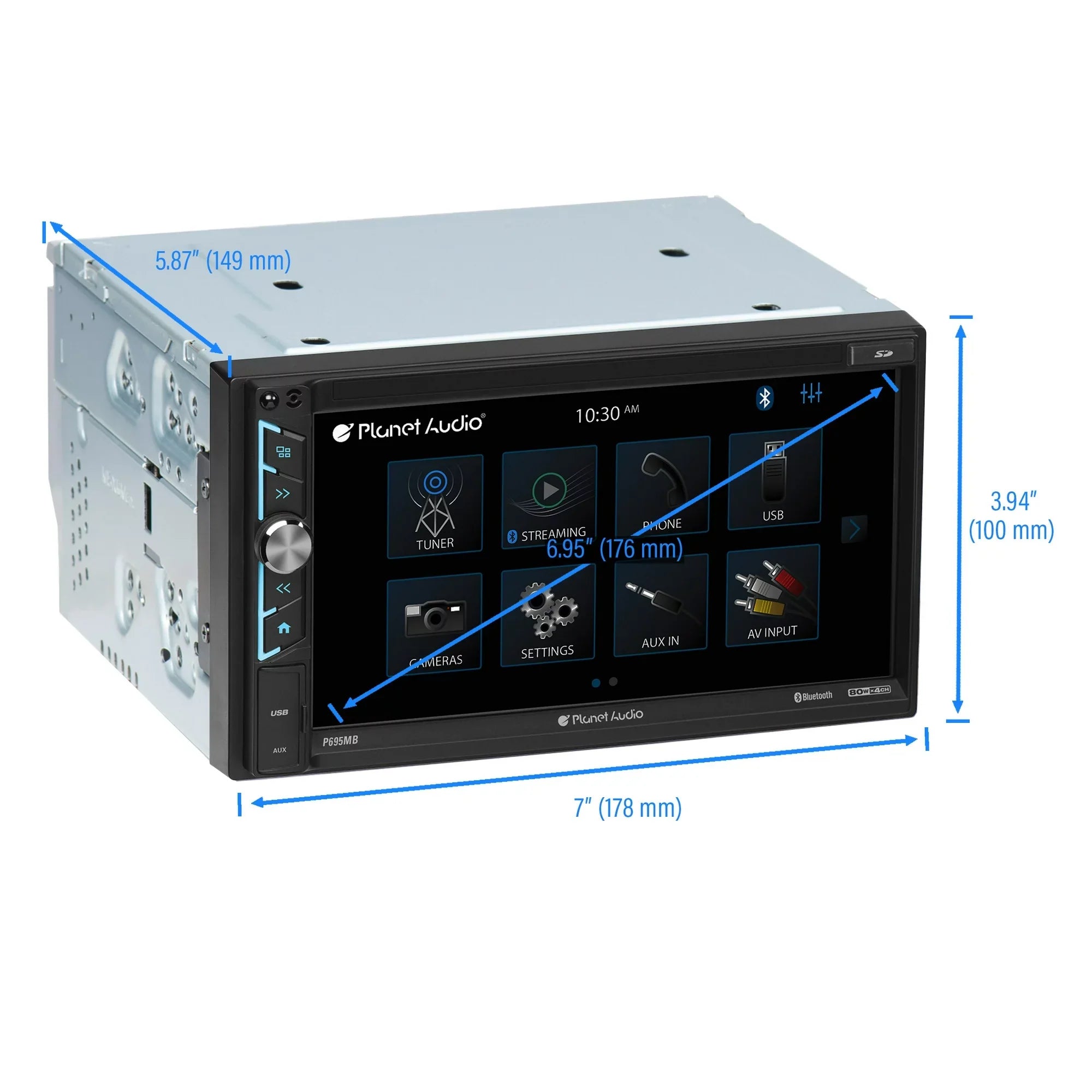 Planet Audio P695MB 6.95” Bluetooth Car Stereo, No CD