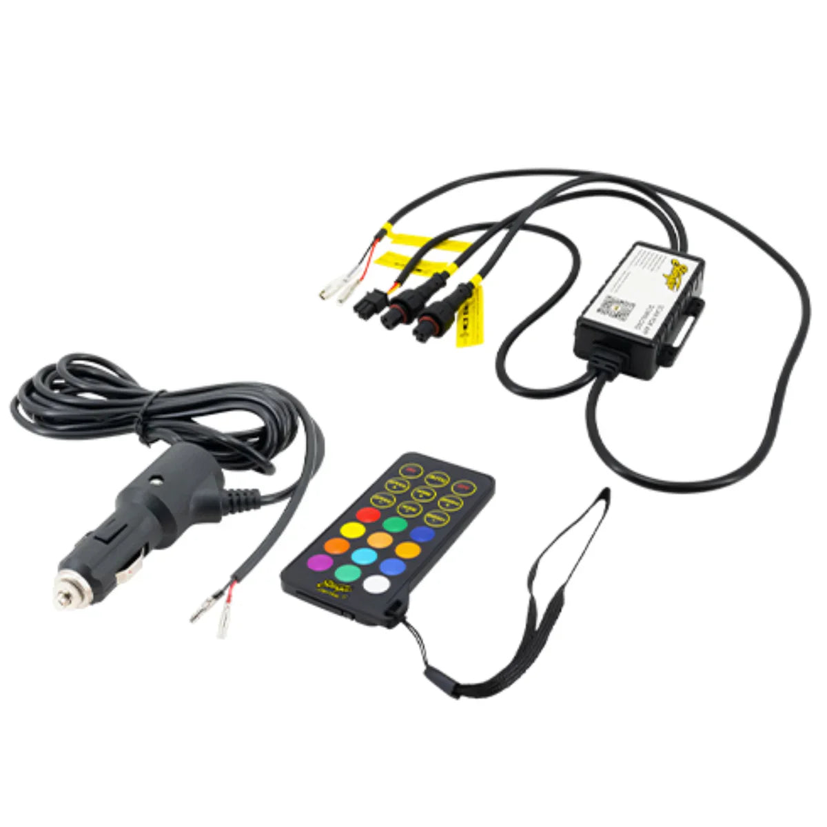 Stinger 4ft Dynamic LED Whip Light & 6pc Dynamic RGB LED Strip Light Kit Bundle - ENLIGHT10 App Compatible