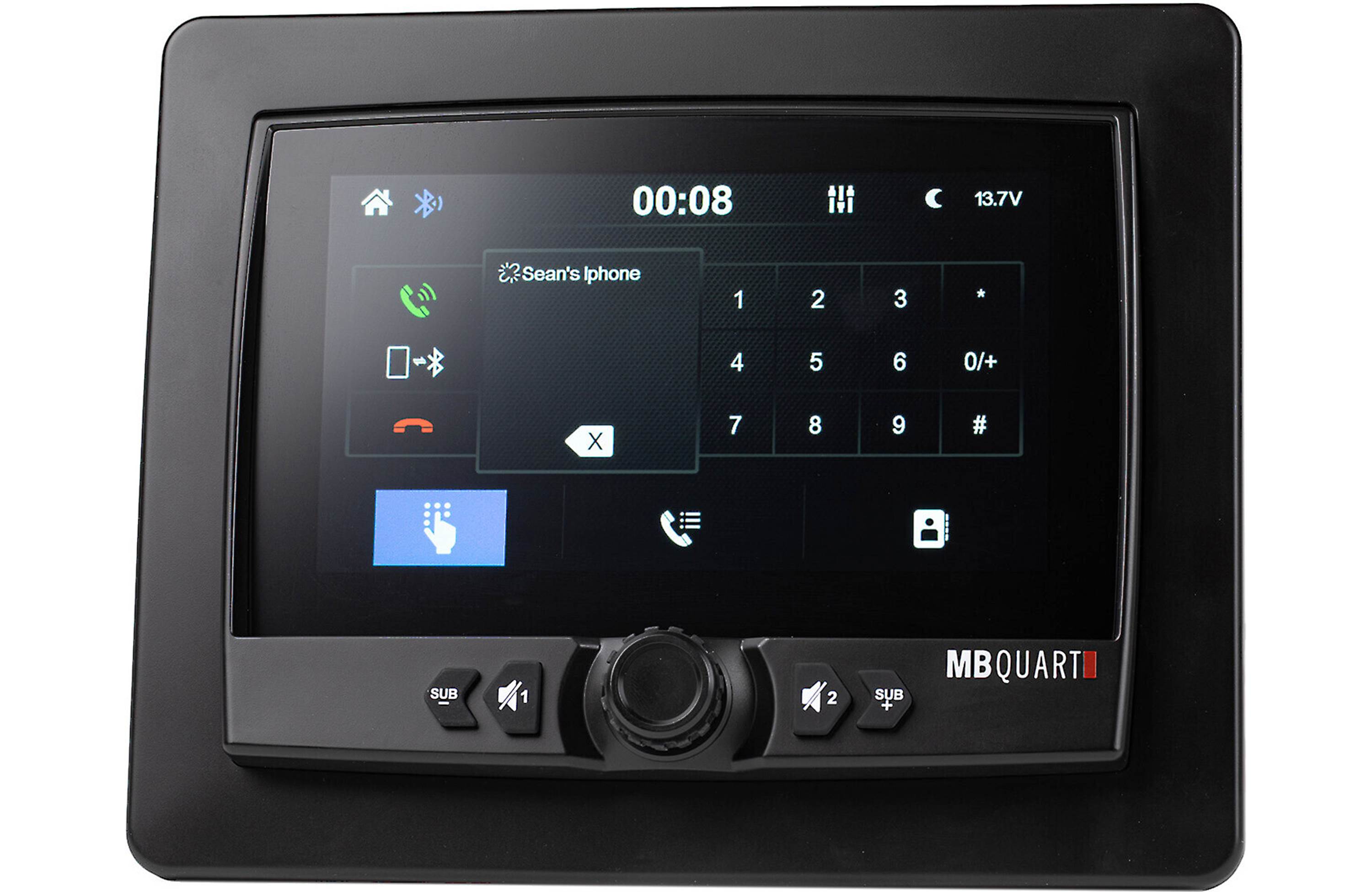MB Quart GMR7V1 2-zone marine digital media receiver with Bluetooth and CarPlay control