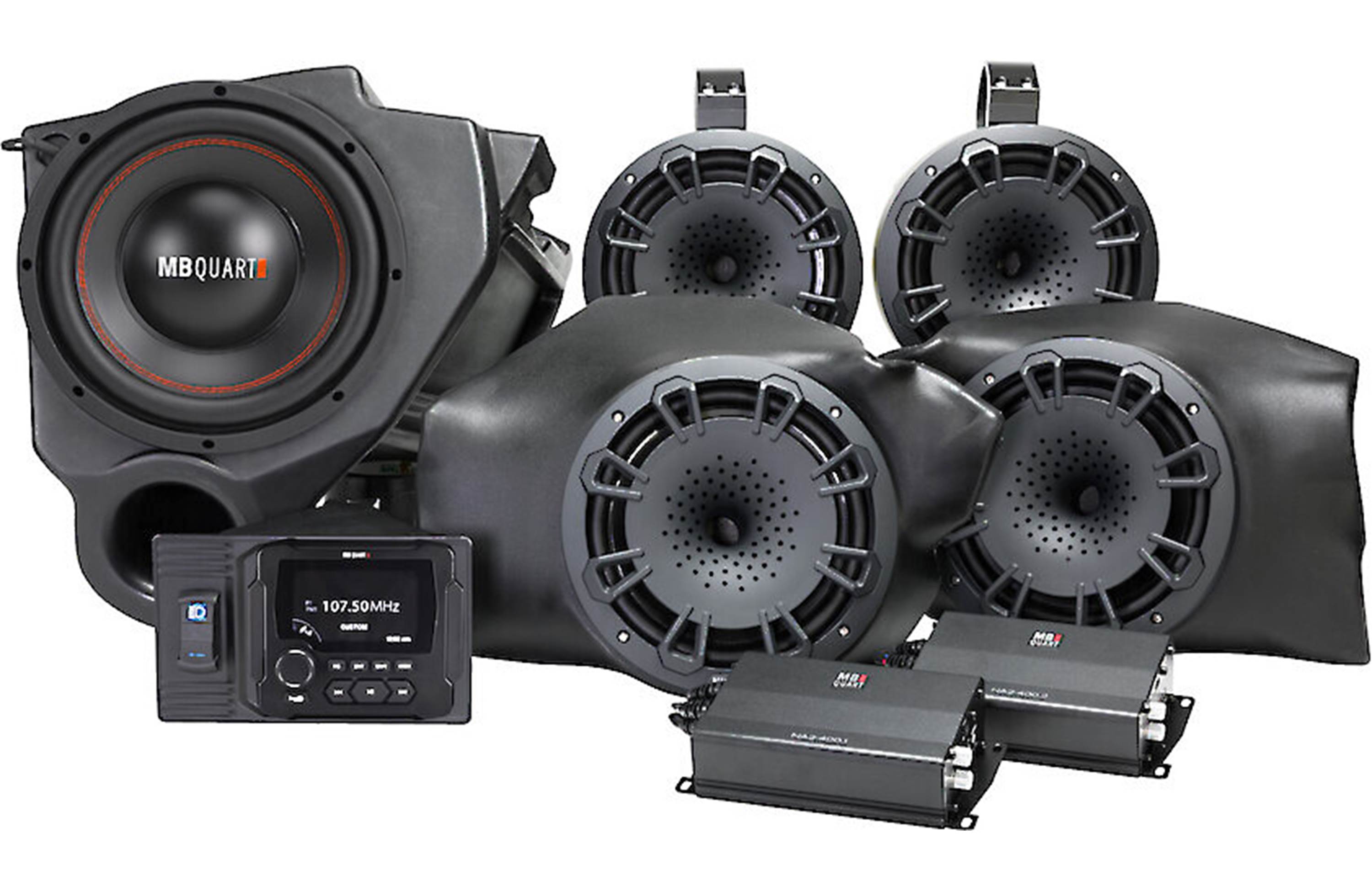 MB Quart MBQR-STG5-2 Stage 5 audio system with receiver, four 8