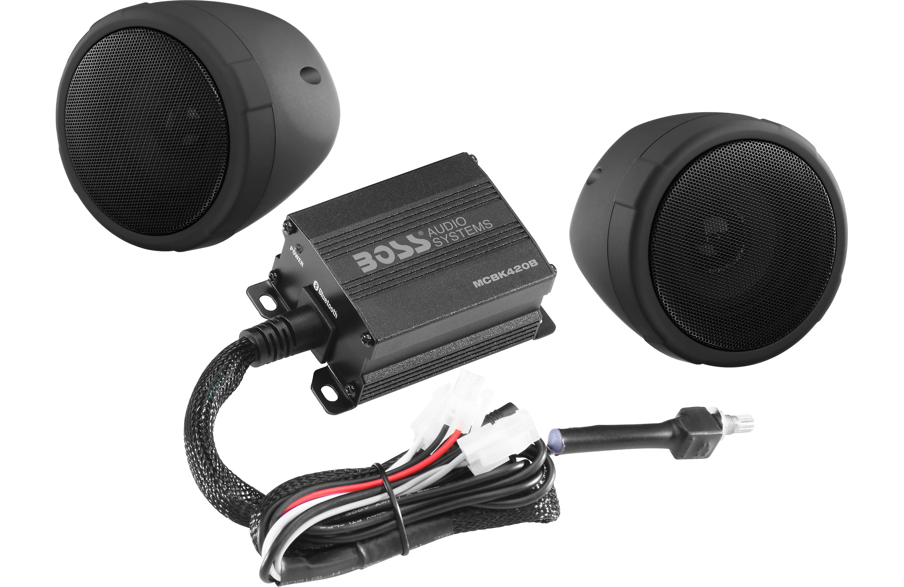 BOSS Audio MCBK420B All-terrain Bluetooth speaker pods and amplifier system (Black)