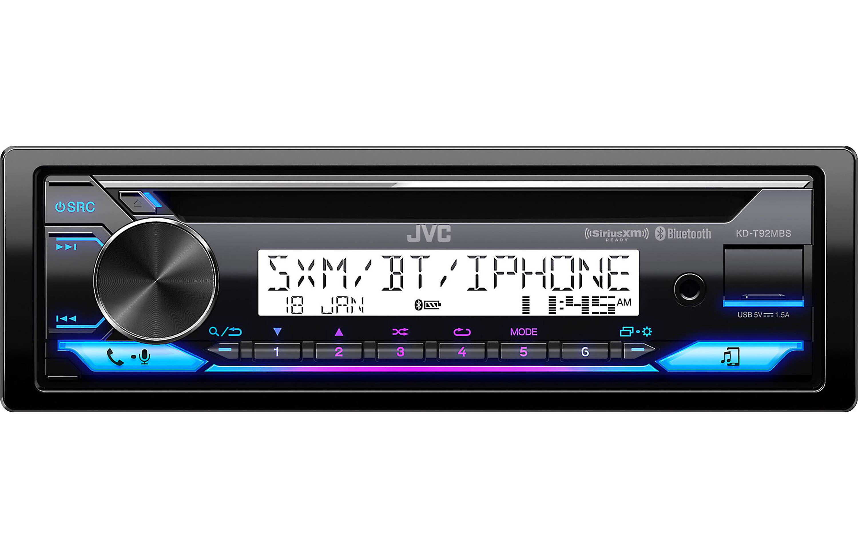 JVC KD-T92MBS CD receiver for Jeep, powersports or marine applications