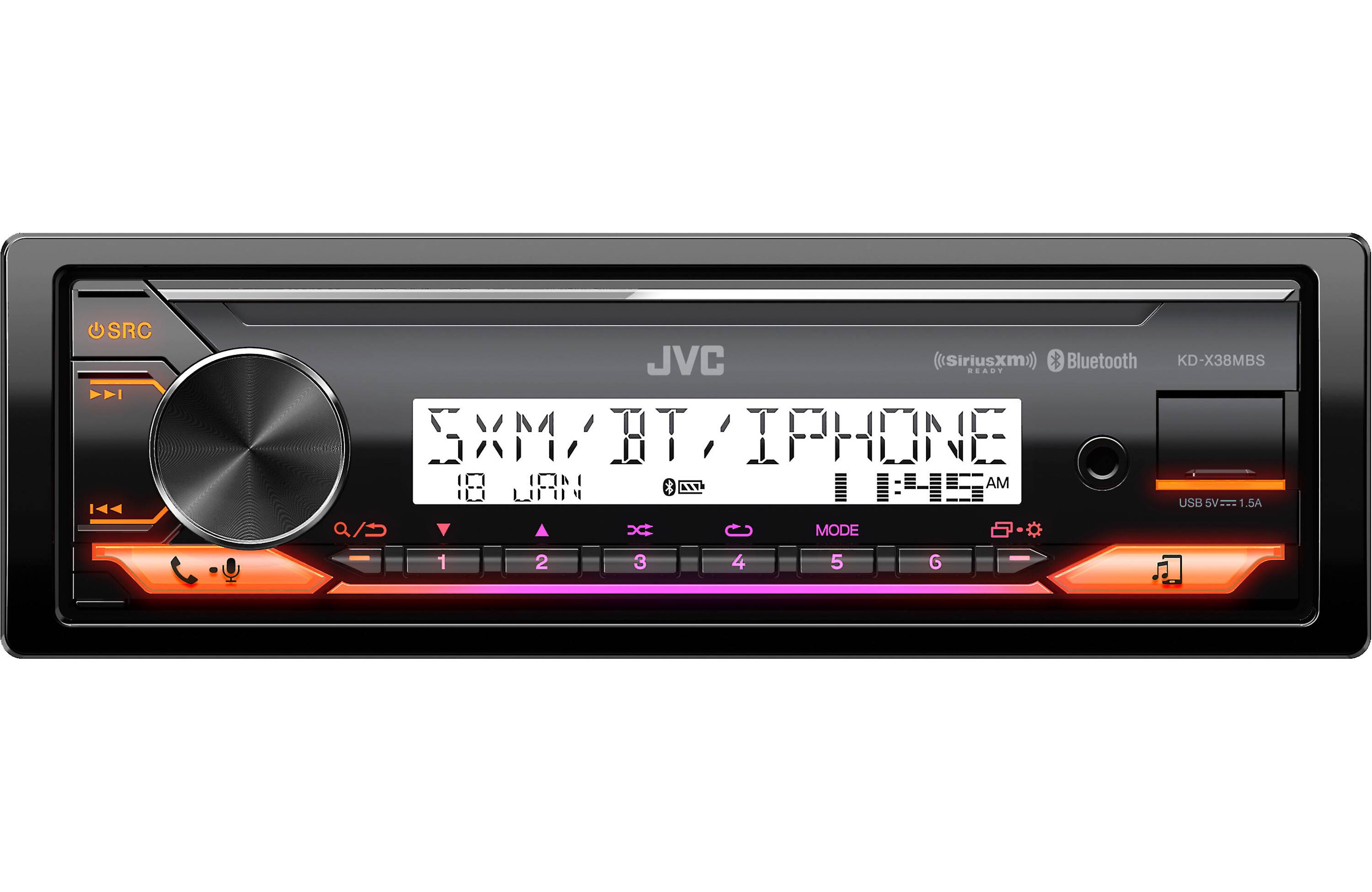 JVC KD-X38MBS Digital media receiver for Jeep, powersports or marine applications