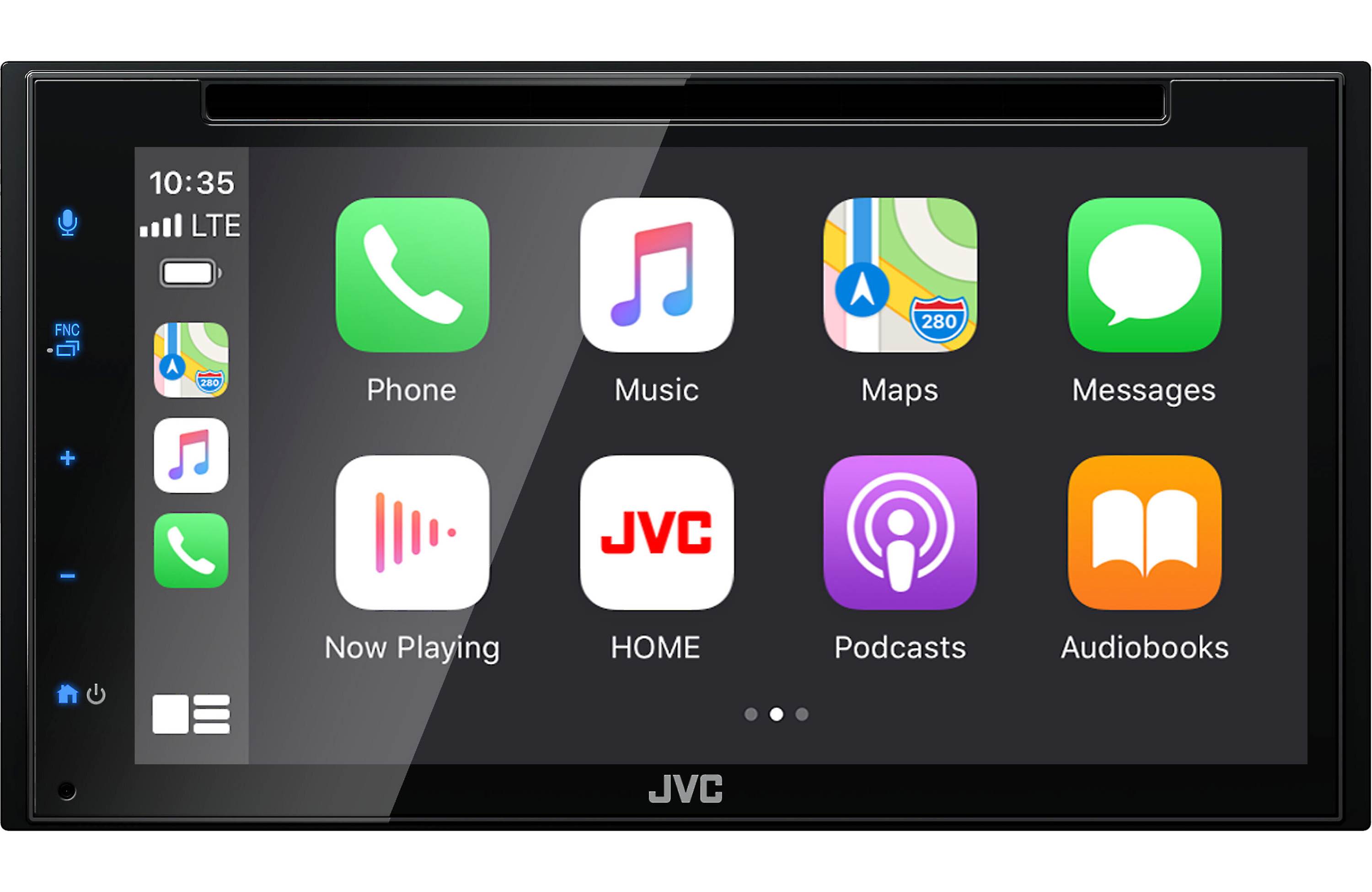 JVC KW-V66BT 6.8″ DVD Receiver w/ CarPlay, Auto, BT, USB, & Aux