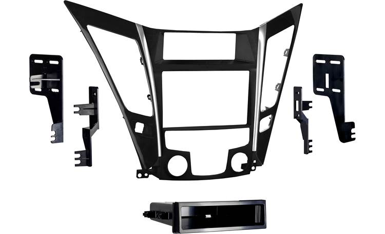 Metra 99-7343 Dash Kit Fits 2011 Hyundai Sonata Limited with automatic climate controls — single- and double-DIN radios (Black)