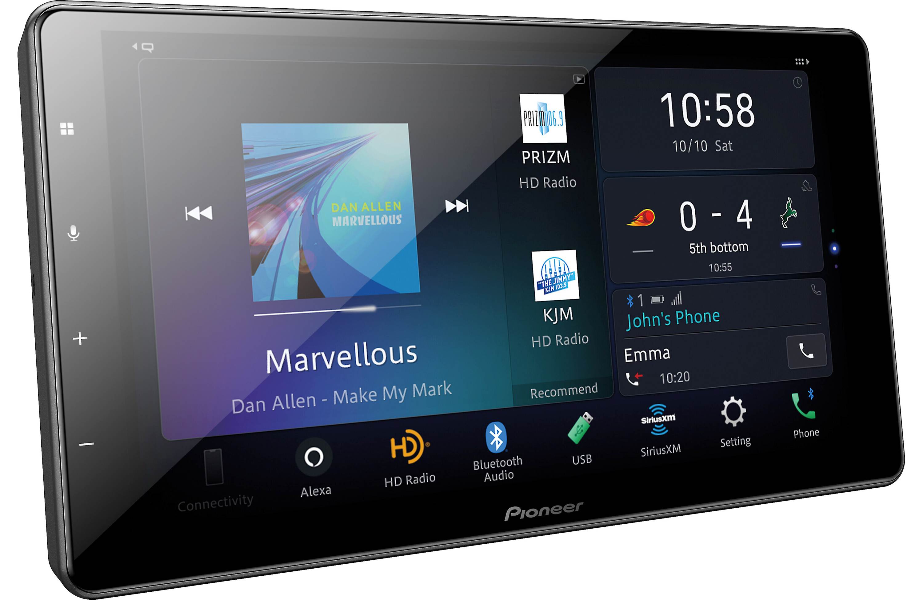 Pioneer DMH-WC6600NEX Digital Multimedia Receiver with Wireless Apple CarPlay and Android Auto, 9