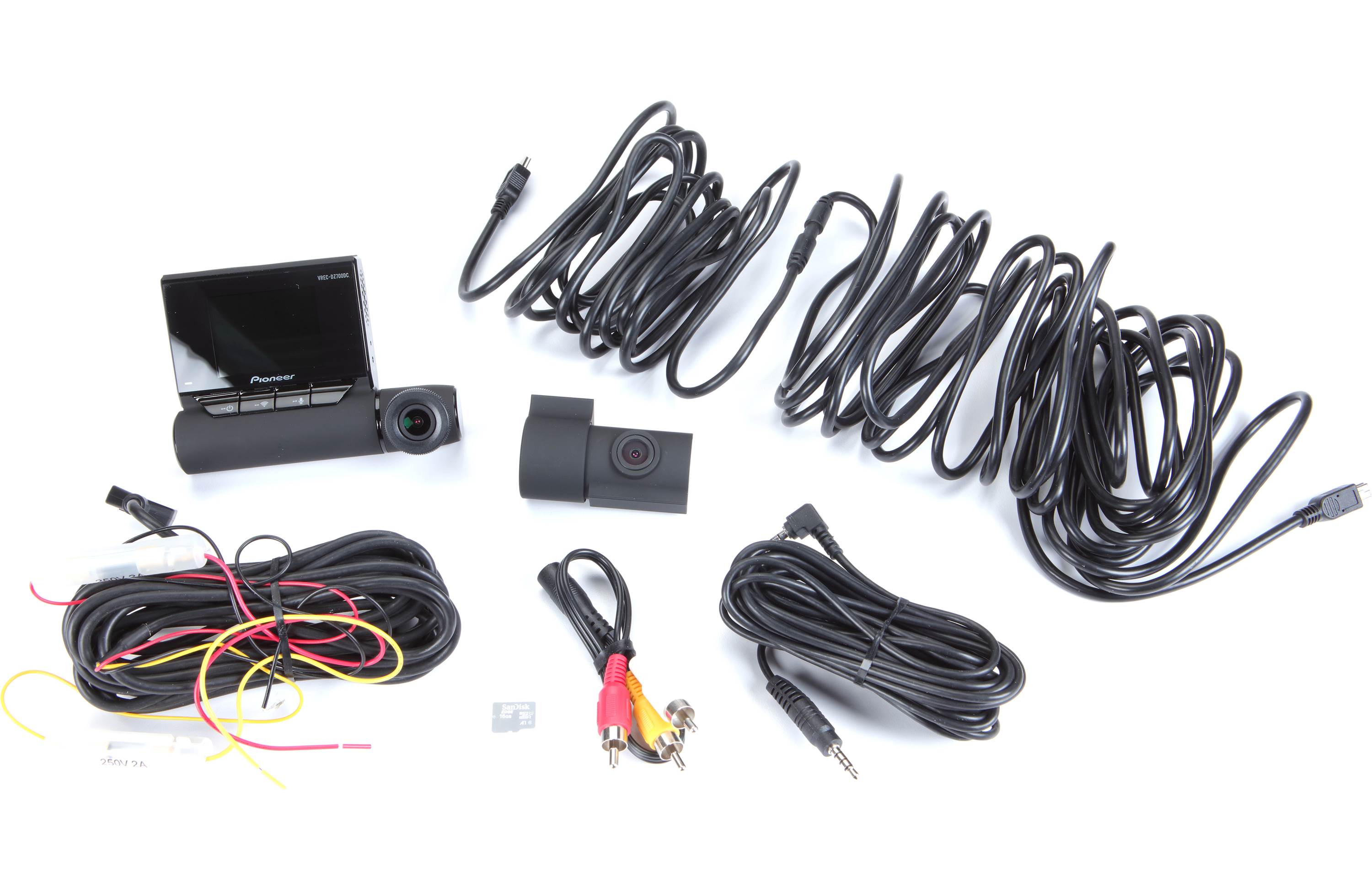 Pioneer VREC-DZ700DC HD dashcam with GPS, Wi-Fi, and second HD camera