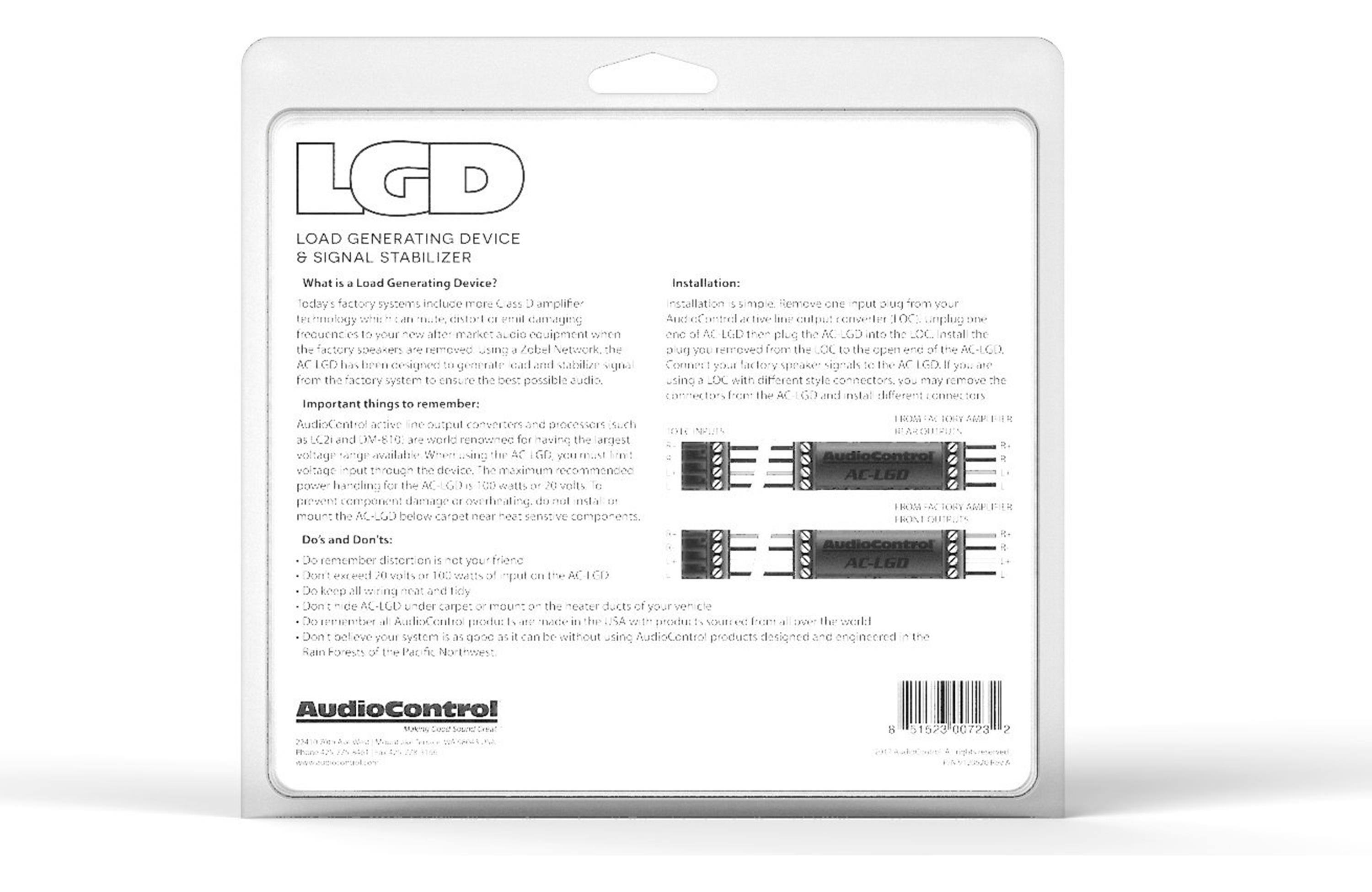 AudioControl AC-LGD Load generating devices for AudioControl processors (pair)